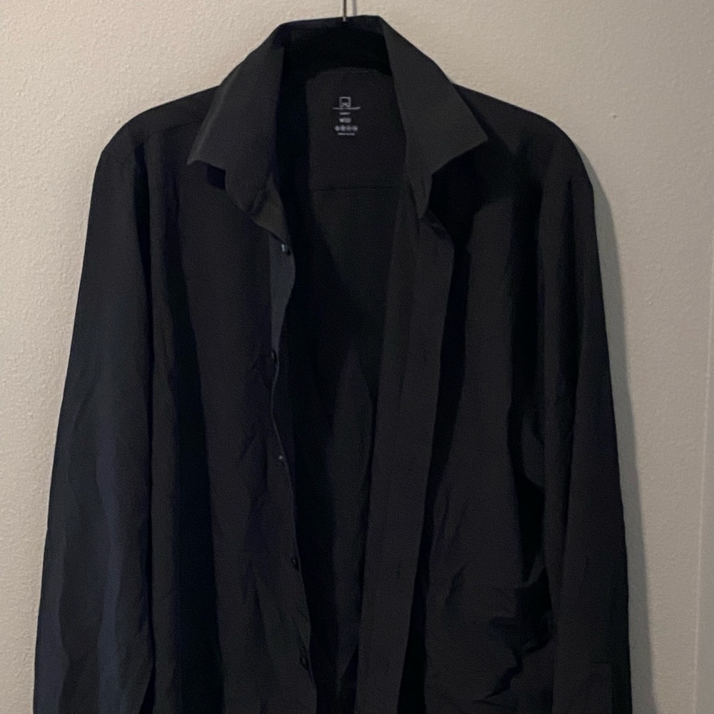 Black button down shirt. Medium